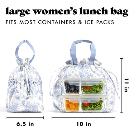 Fit & Fresh Cromwell Cinch Lunch Bag for Women | Insulated Lunch Box with Containers