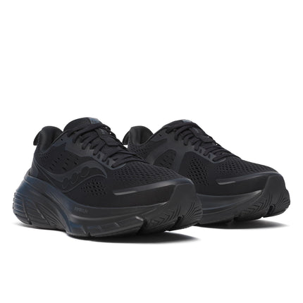 Saucony Women's Guide 18 Road Running Shoe, Black/Black/Black, 9 Wide