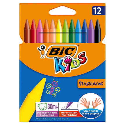 Bic Kids Plastidecor Crayons Colour Hard Long-last