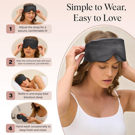 Kitsch Contour Pillow Eye Mask - Charcoal