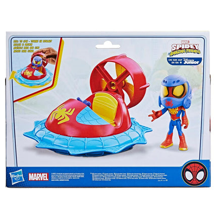 Hasbro Miles avec Roto-foreuse, pack de véhicule avec figurine 10 cm et accessoire, Spidey et ses Amis Extraordinaires, a partir de 3 ans