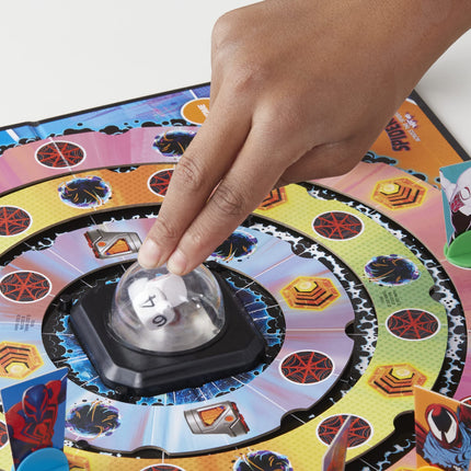 Trouble: Juego de Spider-Man Cruzando el Spider-Verso Parte Uno para fans de Marvel, de 8 años en adelante, juego para 2 a 4 jugadores, con tablero giratorio