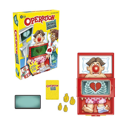 Hasbro Gaming Operation X-Ray Match Up Board Game for 2 or More Players, Matching Game for Kids Ages 4 and Up, with Lights and Sounds,Red