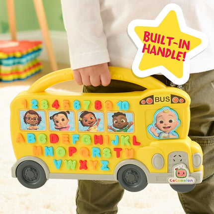 Cocomelon Learning Bus, Over 85 Learning Phrases, Counting, Alphabet, Music, Sounds, Yellow, Kids Toys for Ages 18 Month by Just Play