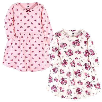 Hudson Baby Baby Girls' Cotton Dresses, Rose, 9-12 Months