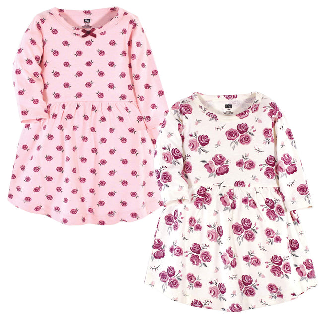 Hudson Baby Baby Girls' Cotton Dresses, Rose, 0-3 