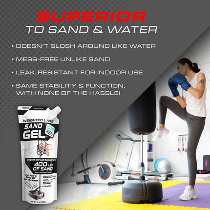 GoSports Sand Gel Weighted Floor Filler for Basketball Hoops, Umbrella Stands and More, 16 Ounces Just Add Water