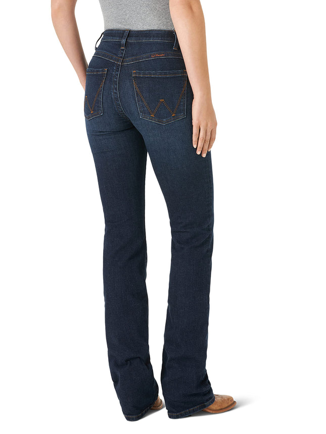 Wrangler Women's Willow Mid Rise Boot Cut Ultimate Riding Jean, Maggie, 7 Long
