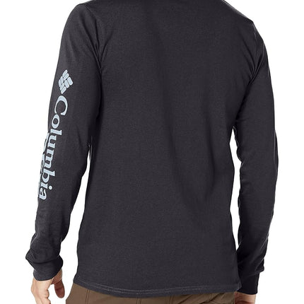 Columbia Men's Long Sleeve Tee Shirt Outdoors Fishing Camping Hiking, Columbia Navy with Sail, Large
