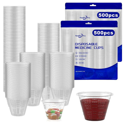 ReliMedPro disposable medicine cups graduated, bul