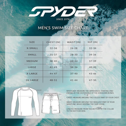 Spyder Men's Standard Swim Trunks, Stretch, Quick-Dry, 9” Inseam Board Shorts, UPF+, Pockets, Brief Liner, Goa, Goa, Large