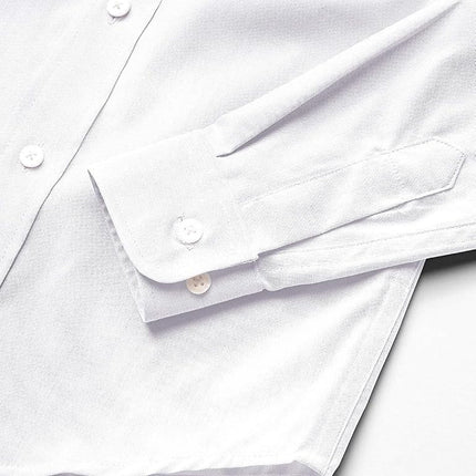 Tommy Hilfiger Boys Oxford Long Sleeve Dress Shirt, Collared Button-Down with Chest Pocket, Regular Fit, White, 16