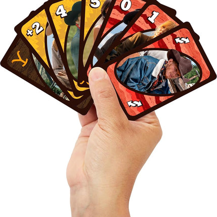 Mattel Games UNO Yellowstone Card Game for Kids, Adults, Families & Parties with Deck & Special Rule Inspired by the TV Show