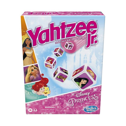 Hasbro Gaming Yahtzee Jr. Disney Princess Edition Dice Game | Kids Counting & Matching Games for Preschoolers | 2-4 Players for Girls & Boys | Ages 4+ (Amazon Exclusive)