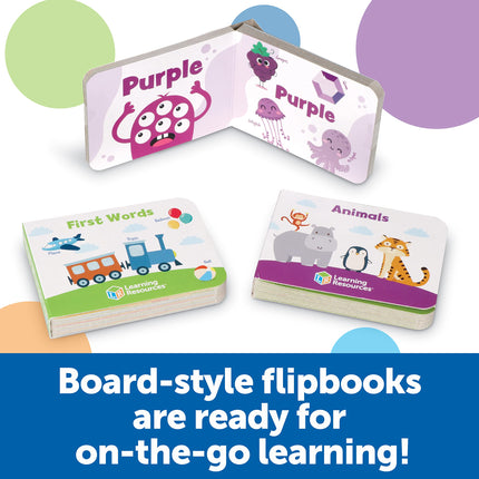 Learning Resources Skill Builders! Toddler Flipbook Library, 3 Pieces, Ages 2+, Educational Toys, Alphabet Learning, Toddler Learning Books, Toddler Activity Book