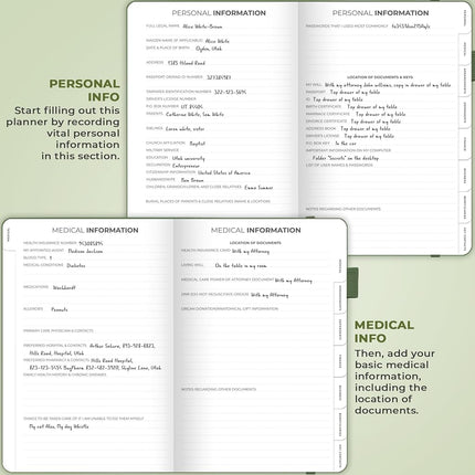 Clever Fox End of Life Planner, When I Die Organizer 8.5”x11” Cypress