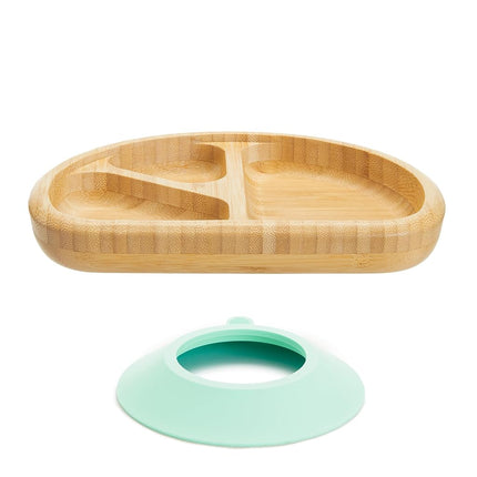Munchkin Bambou Divided Suction Plate - Eco-Friendly Bamboo Dinnerware for Babies and Toddlers