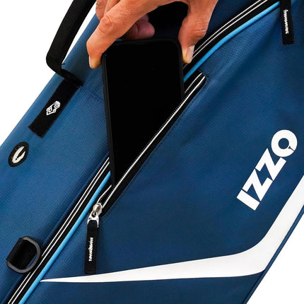 Sac de golf sur pied ultra-léger Izzo Golf Izzo avec double sangle et caractéristiques exclusives, bleu marine/bleu clair
