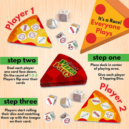 University Games Pizza Party Dice Game