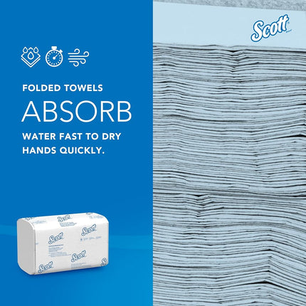 Scott Multifold Hand Towels 6633, 1-Ply, White, Soft, Strong & Highly Absorbent – Ideal for Everyday Hand Drying, 25 Packs x 175 Sheets (4,375 Total)
