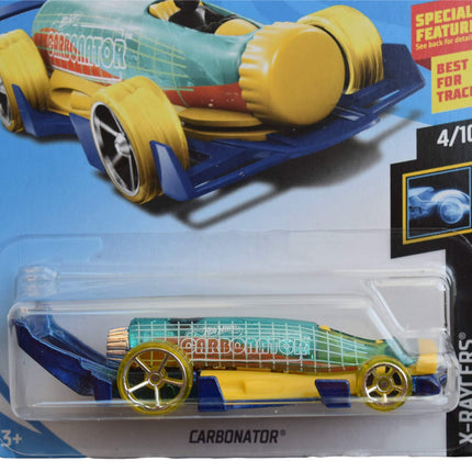 Hot Wheels X-Raycers 4/10 [Blue/Yellow] Carbonator 34/250 2019 Month Card