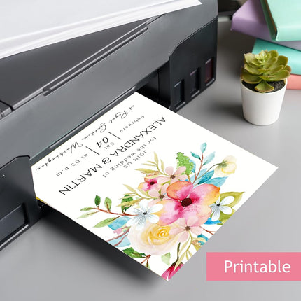 100 Pack Blank 5x7 Cardstock With Envelopes, Premium White Cards Bulk Stationery for Greeting, Invitation, DIY Card Making or Wedding