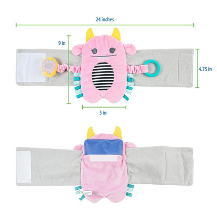 Dr. Brown’s Gripebelt for Colic & Gas Relief, Heated Tummy Wrap, Baby Swaddling Belt, Natural Relief for Upset Stomach in Babies & Toddlers, Pink Monster, 3m+