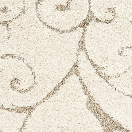 Safavieh Shaggy Indoor Woven Runner Area Rug, Florida Shag Collection, SG455, in Cream / Beige, 69 X 213 cm for Living Room, Bedroom or Any Indoor Space