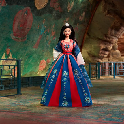 Barbie Signature Doll, Lunar New Year Collectible in Traditional Hanfu Robe with Chinese Prints, Displayable Packaging
