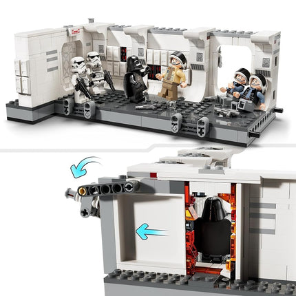 LEGO Star Wars Boarding the Tantive IV - Interactive Building Toy with Door Blast Function, plus 7 Minifigures incl. Darth Vader and ARC Trooper Fives - Gift for 8+ Year Old Boys & Fans 75387