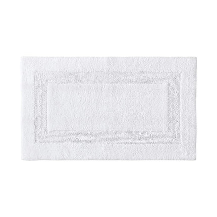 Tommy Bahama | Colección Long Branch | Alfombrilla de baño - 100% Algodón, Reversible, Fácil cuidado lavable a máquina, 21 x 34, Blanco
