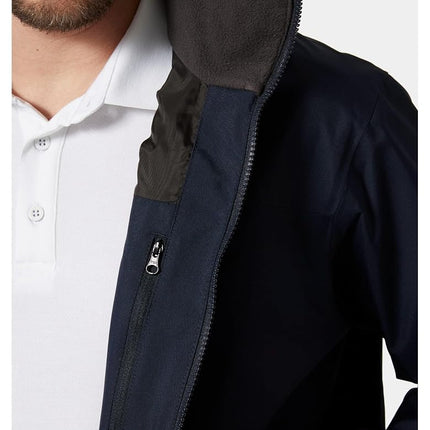 Helly Hansen Men's Crew Hooded Jacket 2.0, Navy, 2XL