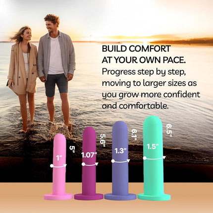 Bliss Comfort Silicone Pelvic Floor Trainer Kit – Sizes 5-8 – Soft & Flexible Design for Gentle Progression – Includes Bonus Bliss Glide ($8 Value)