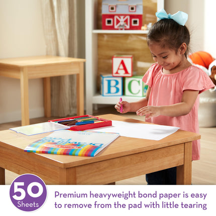 Bloc de dibujo Melissa & Doug (22,86 x 30,48 cm) con 50 hojas de papel blanco bond