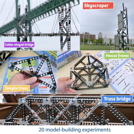 Thames & Kosmos | 625414 | Structural Engineering | Bridges & Skyscrapers |Science & Engineering Kit | Build 20 Models | Learn about Force, Load, Compression, Tension | Ages 8+