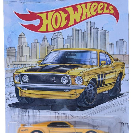 Hot Wheels '69 Ford Mustang Boss 302 3/6, Yellow