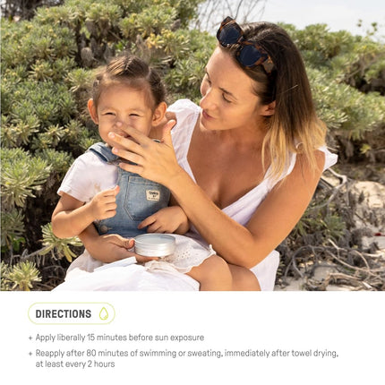 Raw Elements Baby + Kids SPF 30 Organic Sunscreen Lotion Non-Nano Zinc Oxide, Reef-Safe, Cruelty-Free, Gentle and Moisturizing, Zero Waste Tin, 3oz