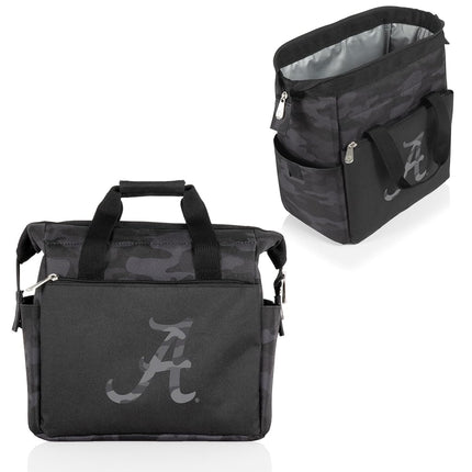 Picnic TIME NCAA Alabama Crimson Tide On The Go Lunch Bag Cooler, Soft Cooler Lunch Box, Insulated Lunch Bag, (Black Camo)