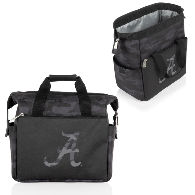 Bolsa nevera para almuerzo Picnic TIME NCAA Alabama Crimson Tide On The Go, bolsa nevera blanda, bolsa de almuerzo aislada (camuflaje negro)