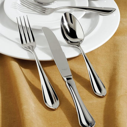 Fortessa Forge 18/10 Stainless Steel Flatware, 5 Piece Place Setting, Service for 1