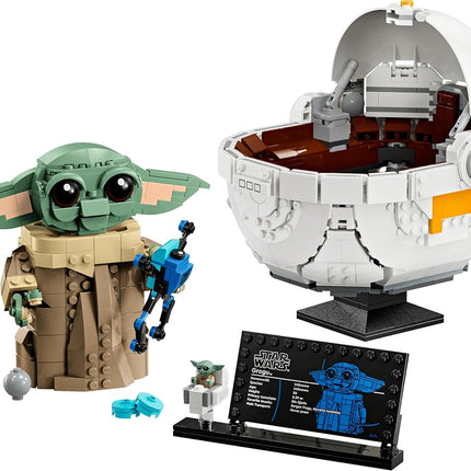 LEGO Star Wars 75403 Grogu with Hover Pram Building Toy Set, Collectible Character Figure for The Mandalorian TV Show Fans, Display Gift Idea for 10+ Year Old Boys & Girls