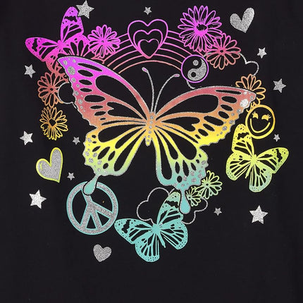 The Children's Place Girls' Short Sleeve Graphic T-Shirt 3-Pack, Grey Unicorn/Multi Unicorn/Neon Butterfly, 14