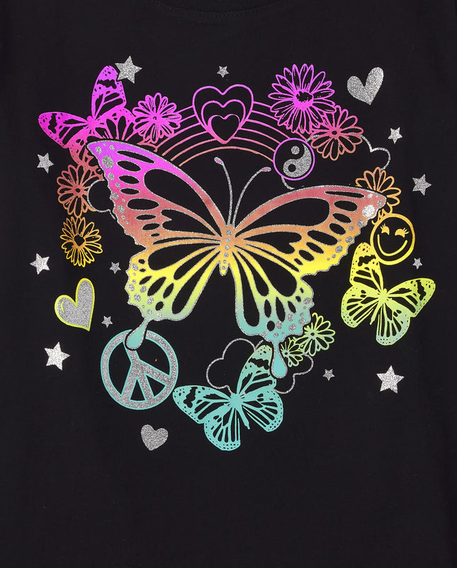 The Children's Place Girls' Unicorn Short Sleeve Graphic T-Shirts,multipacks, Unicorn/Multi Unicorn/Butterfly 3-Pack, X-Small