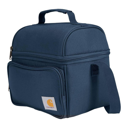 Carhartt B000030440199 12 Can Two Compartment Cooler, Fully-Insulated Lunch Box, Polyester Metal, Navy