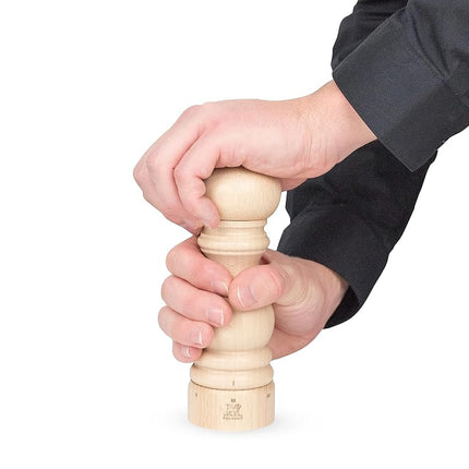Peugeot - Paris u'Select 18 cm Pepper and Salt Mill Set - 6 Predefined Grind Settings - Powdered Salt Innovation, Zirlion Mechanism - PEFC-Certified Wood - Made in France - Natural Finish
