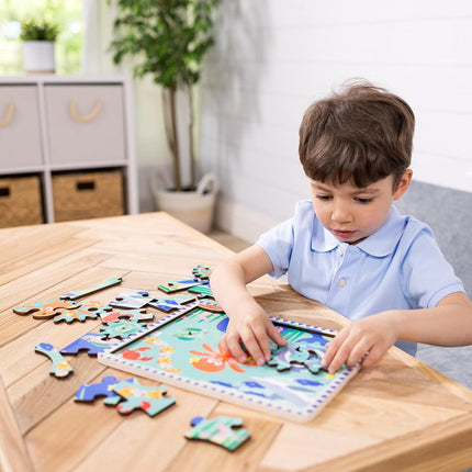 Melissa & Doug Wooden Underwater Jigsaw Spinning Gear Puzzle – 18 Pieces, Puzzles for 3 year olds, Montessori toys, Toddler puzzles, Problem solving, Gift for boy or girl