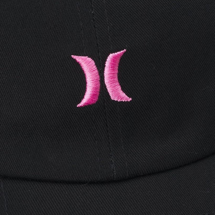 Casquette de baseball pour femme Hurley - Casquette Maman emblématique à visière incurvée et fermeture à pression, Taille unique, Rose éclatant