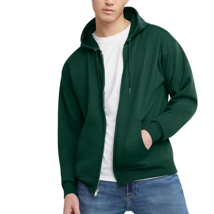 Hanes Men's Hoodie, EcoSmart Fleece Zip-Front Hood