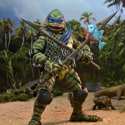 Neca - TMNT x Universal Monsters - Leonardo As The Creature 7 Inch Action Figure