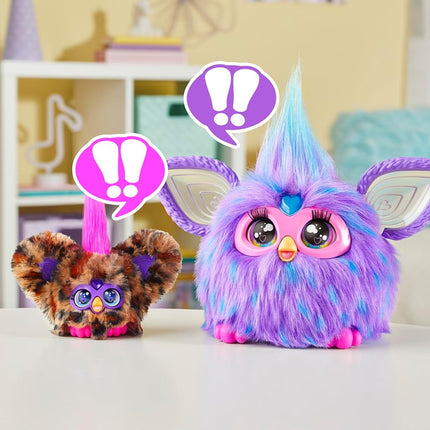 Furby Furblets - Series 4 Collectible - Chee-Chee Cheetah Mini Plush Toy, Yellow